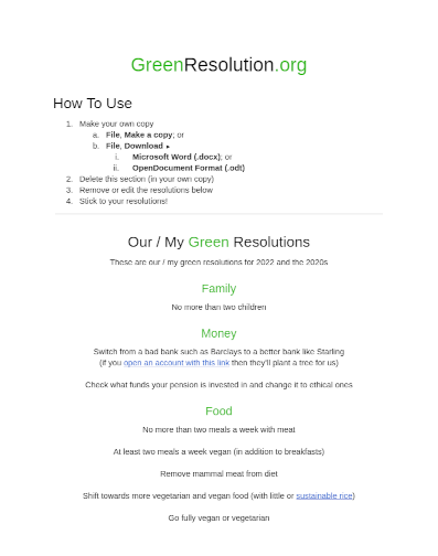 GreenResolution.org